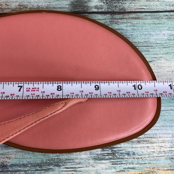 MICHAEL Michael Kors Mira Womens Size 10M Peach Leather Thong Sandal - Picture 6 of 10